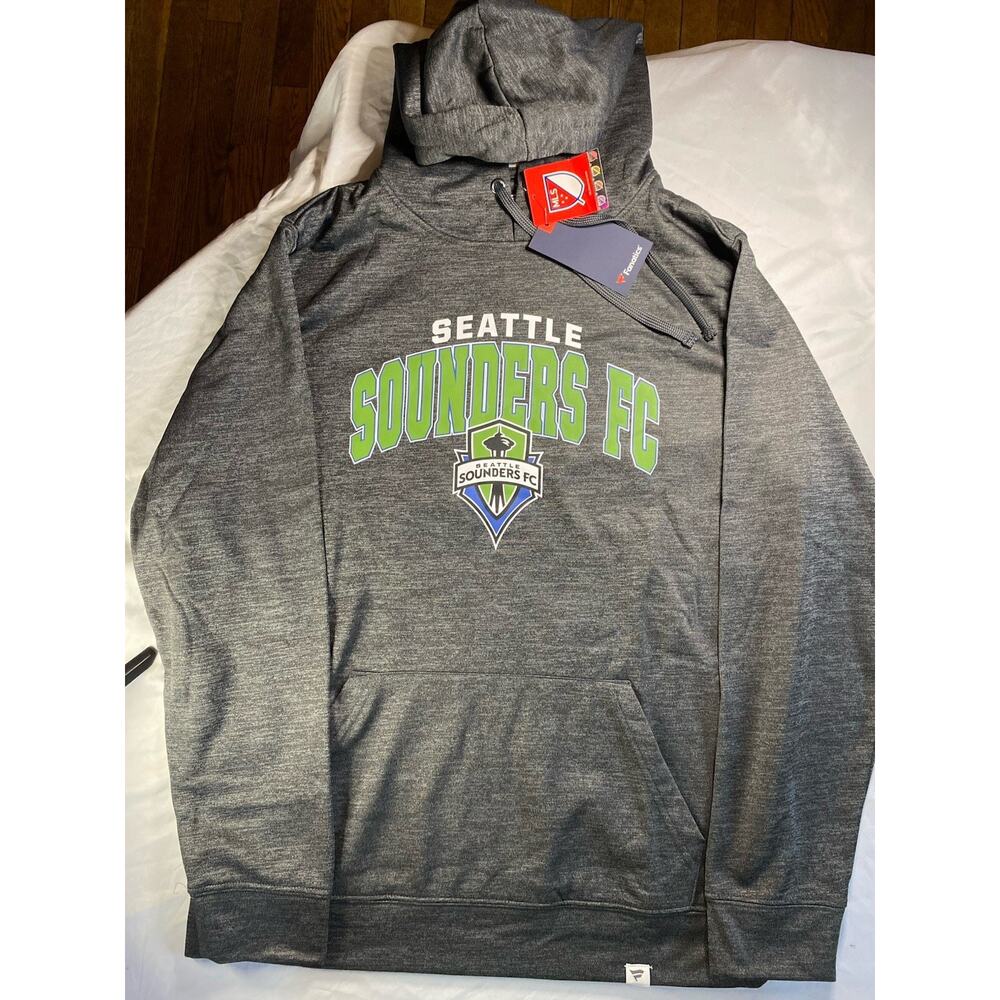 Fanatics Seattle Sounders FC Pullover Hoodie Men’s Medium Gray MLS Soccer NWT